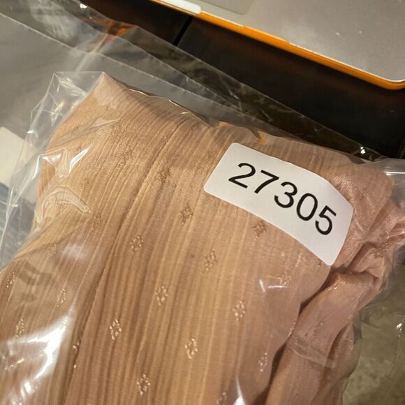 Nola Duncan Dress Women M Medium Beige Sheath Midi 1/2 Button Long Sleeve Casual - Picture 8 of 8